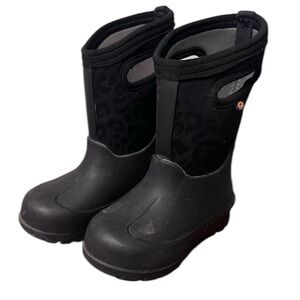 Bogs Neo-Classic Winter Snow Boots Toddler 9 Black Cheetah Print